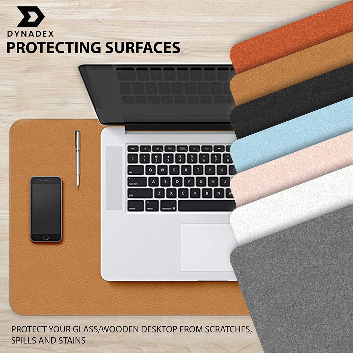 Leather Desk Pad Protector, Mouse Pad, Office Desk Mat, Non-Slip PU Leather Desk Blotter, Laptop Desk Pad, Waterproof Desk Writing Pad for Office and Home (Black/Velvet, 35.4 X 17)