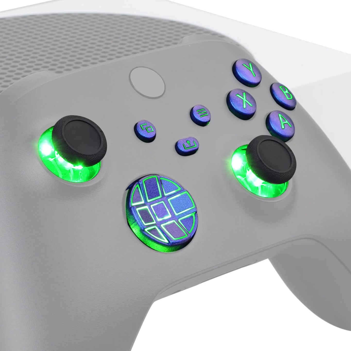 Chameleon Purple Blue Multi-Colors Buttons DTF LED Kit for Xbox Series X/S Controller(Not Included Controller)