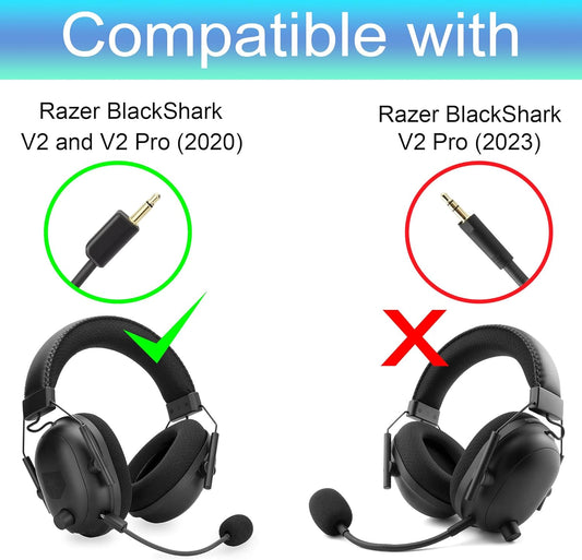 Blackshark V2 Mic Replacement for Razer Blackshark V2 and V2 Pro Wireless Gaming Headset 3.5Mm Detachable Game Boom Microphone with Foam