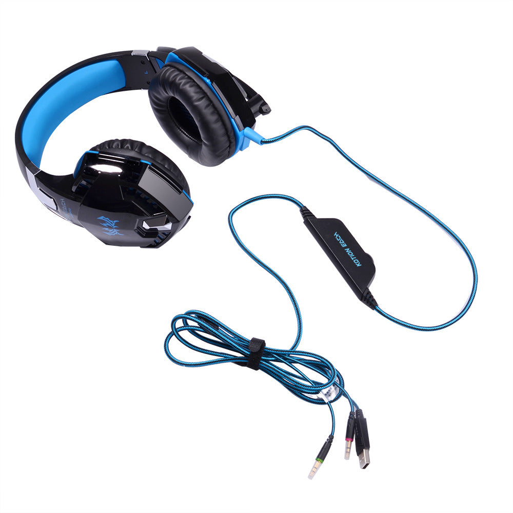 Head-Mounted Heavy Bass Gaming Headset with Microphone Noise Reduction