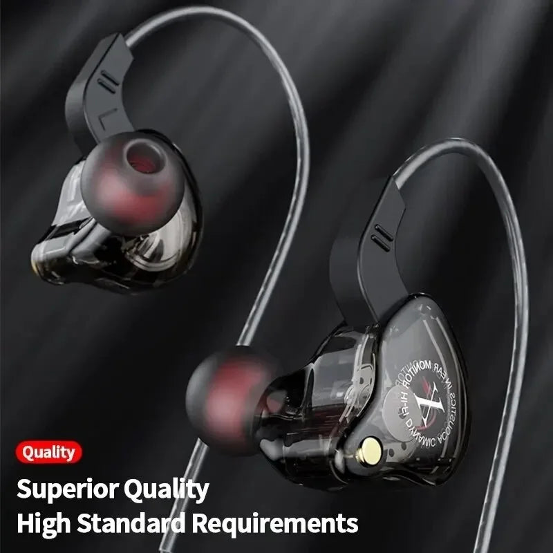 Original X2 Dynamic Wired Earphones HIFI Heavy Bass Earbuds in Ear Gaming Headphones Monitor Sport Noise Cancelling Headset Mic