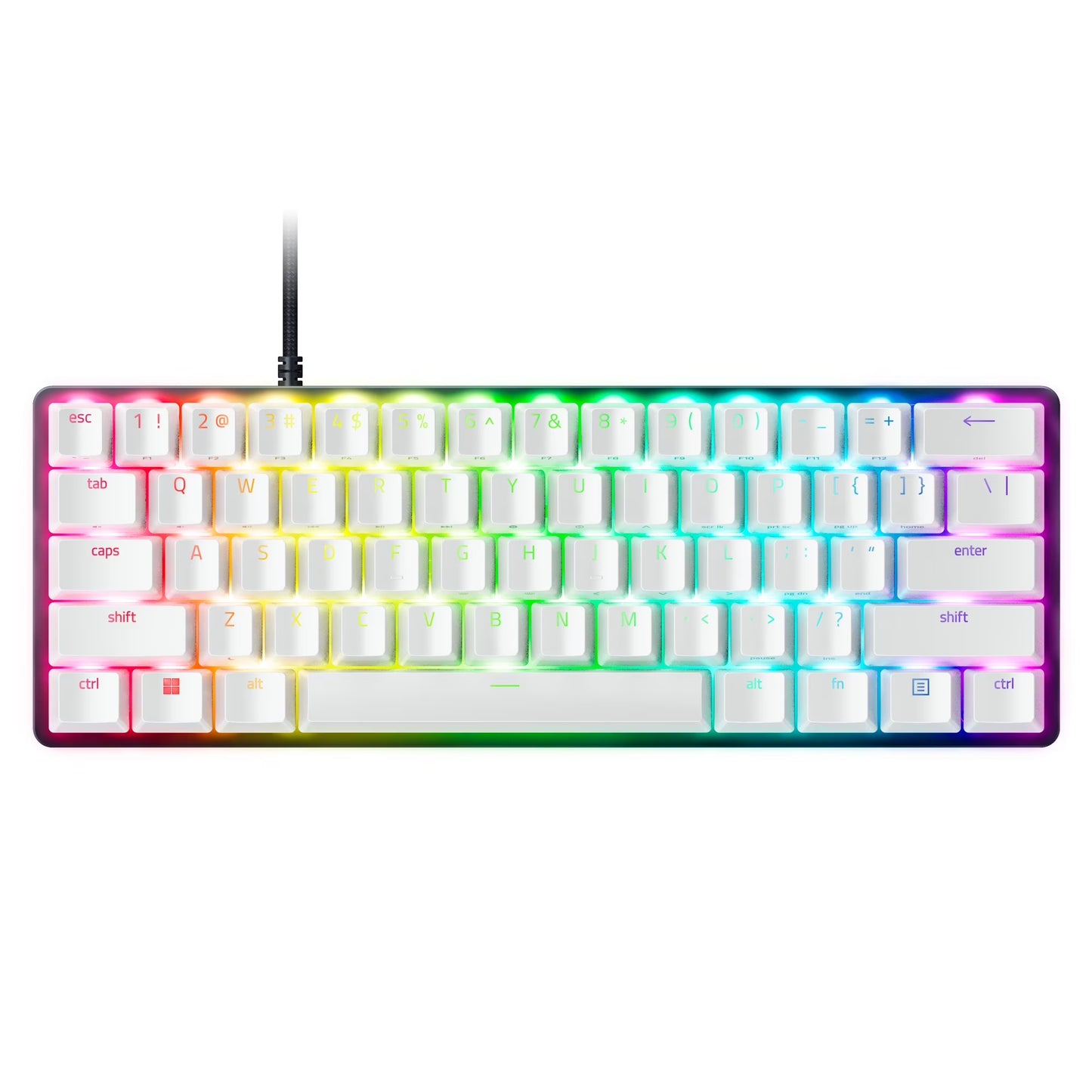 Huntsman Mini Special Edition, 60% Form Factor, Linear Optical PC Gaming Keyboard, Black/White