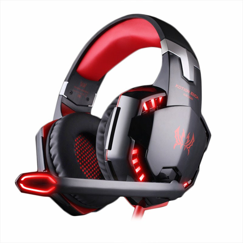 Head-Mounted Heavy Bass Gaming Headset with Microphone Noise Reduction