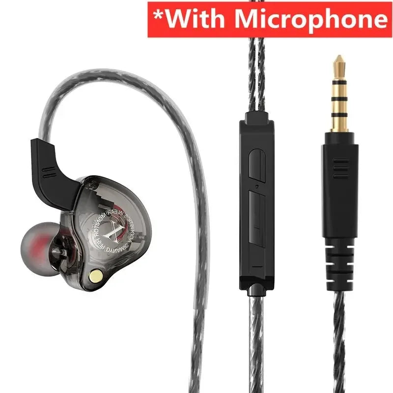 Original X2 Dynamic Wired Earphones HIFI Heavy Bass Earbuds in Ear Gaming Headphones Monitor Sport Noise Cancelling Headset Mic