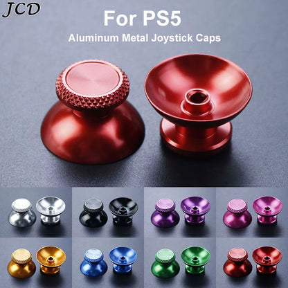 1Pair Aluminum Metal Analog Joystick Thumb Stick Grip Cap for PS5 Controller Gamepad Rocker Caps Thumbstick Accessories
