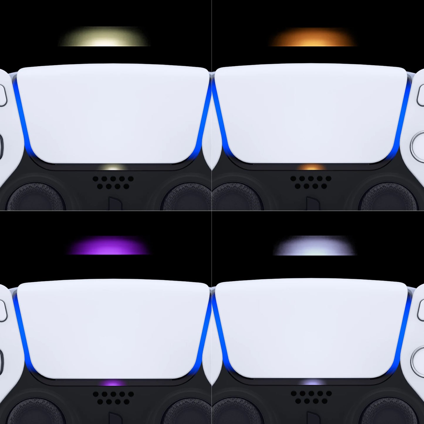 Custom Touchpad LED Lightbar Skin Decals Power Light Stickers with Tools Set for PS5 Controller - 40Pcs in 8 Colors