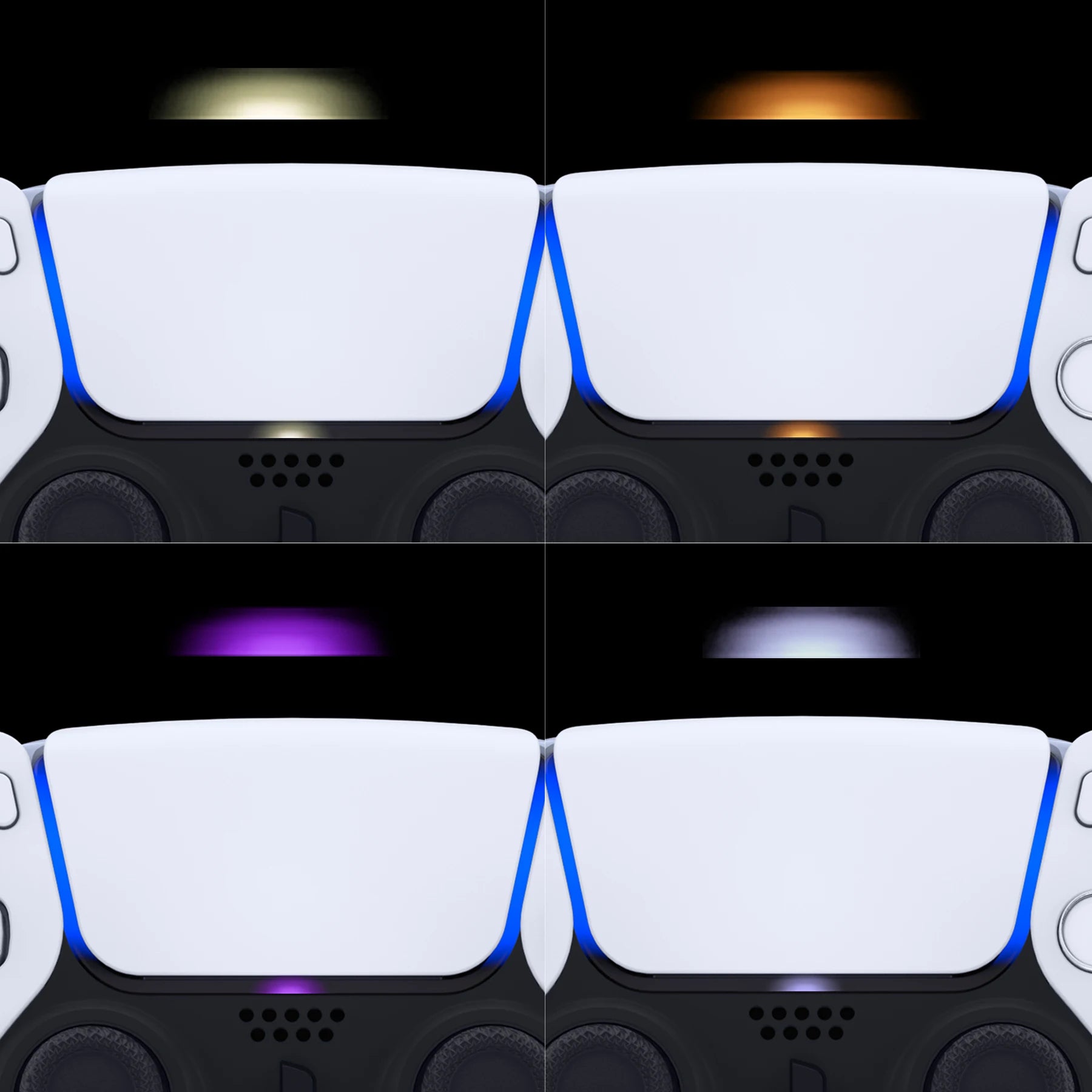 Custom Touchpad LED Lightbar Skin Decals Power Light Stickers with Tools Set for PS5 Controller - 40Pcs in 8 Colors