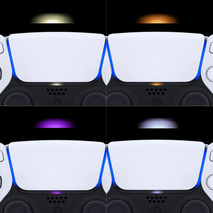 Custom Touchpad LED Lightbar Skin Decals Power Light Stickers with Tools Set for PS5 Controller - 40Pcs in 8 Colors