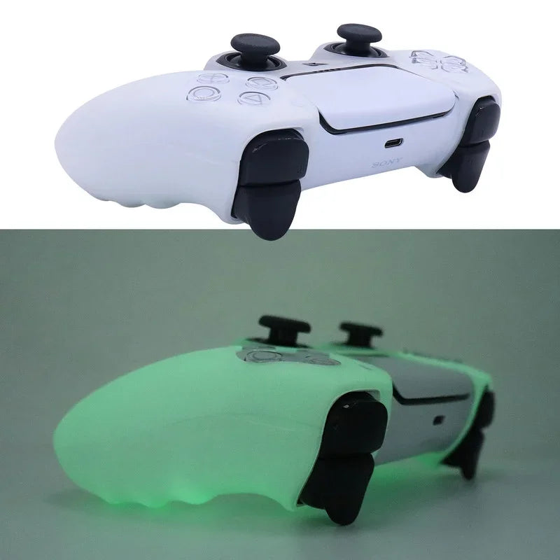 Glow in Dark Soft Silicone Case for PS5 Control Games Accessories Gamepad Joystick Case Cover for PS5 Controller Skin