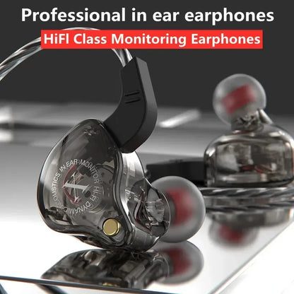Original X2 Dynamic Wired Earphones HIFI Heavy Bass Earbuds in Ear Gaming Headphones Monitor Sport Noise Cancelling Headset Mic
