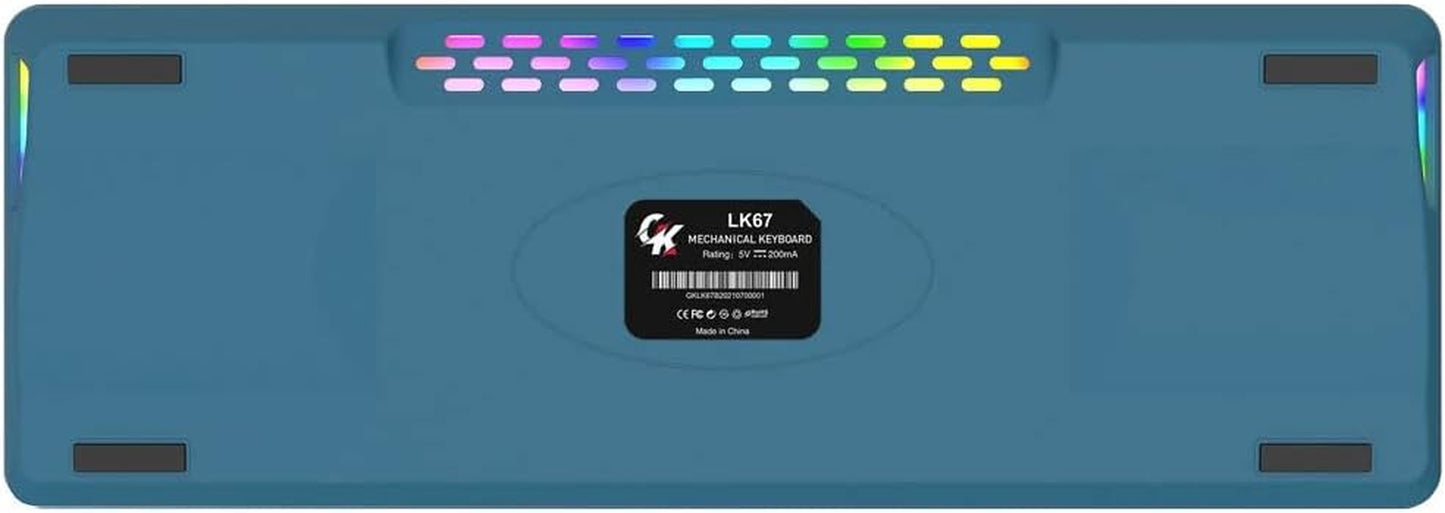 LK75 75% Gasket Mechanical Keyboard with 2 in 1 TFT Smart Display&Knob, Bluetooth 5.0/2.4Ghz/Usb-C MDA Profile Keycaps 83 Keys RGB Hot Swap Gaming Keyboard (Blue Switch)