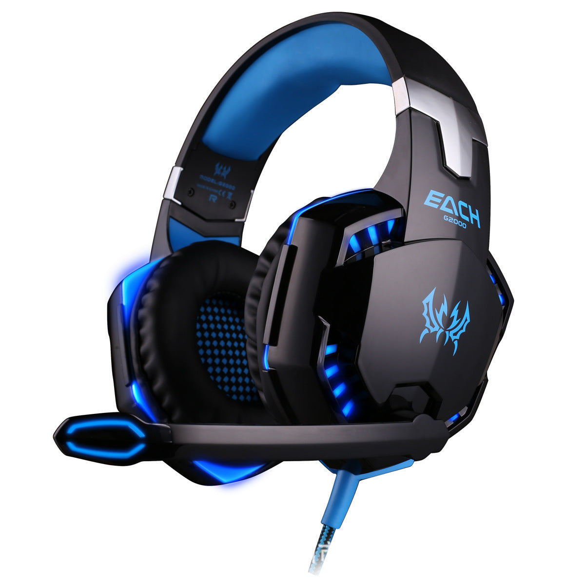 Head-Mounted Heavy Bass Gaming Headset with Microphone Noise Reduction