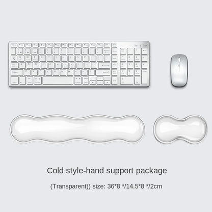 Transparent Anti-Slip Rubber Mouse Pad with Ergonomic Wrist Rest - Desk & Gaming