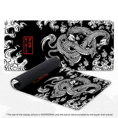 Japanese Dragon XXL Gaming Mouse Pad - Anime Desk Mat for Esports