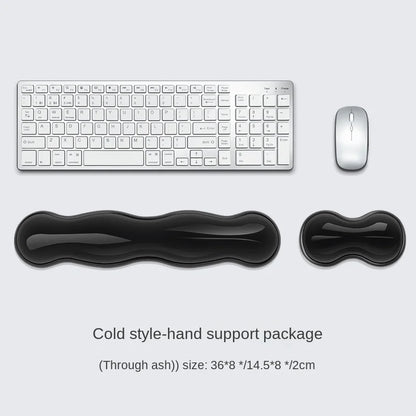Transparent Anti-Slip Rubber Mouse Pad with Ergonomic Wrist Rest - Desk & Gaming