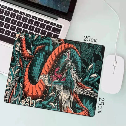 Japanese Dragon XXL Gaming Mouse Pad - Anime Desk Mat for Esports