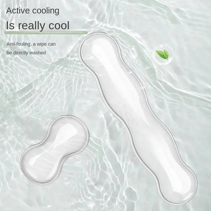Transparent Anti-Slip Rubber Mouse Pad with Ergonomic Wrist Rest - Desk & Gaming