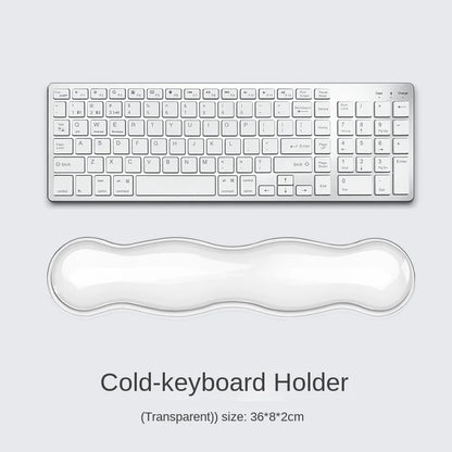 Transparent Anti-Slip Rubber Mouse Pad with Ergonomic Wrist Rest - Desk & Gaming