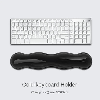 Transparent Anti-Slip Rubber Mouse Pad with Ergonomic Wrist Rest - Desk & Gaming