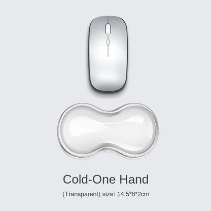 Transparent Anti-Slip Rubber Mouse Pad with Ergonomic Wrist Rest - Desk & Gaming