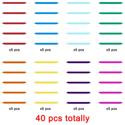 Custom Touchpad LED Lightbar Skin Decals Power Light Stickers with Tools Set for PS5 Controller - 40Pcs in 8 Colors