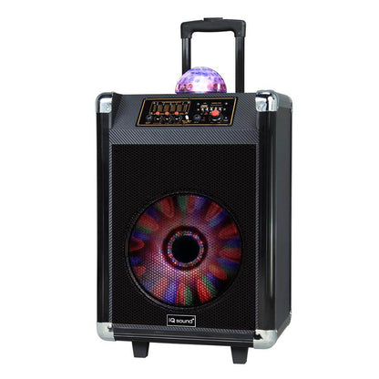 IQ Sound 12" Portable Bluetooth Speaker with Disco Ball Light