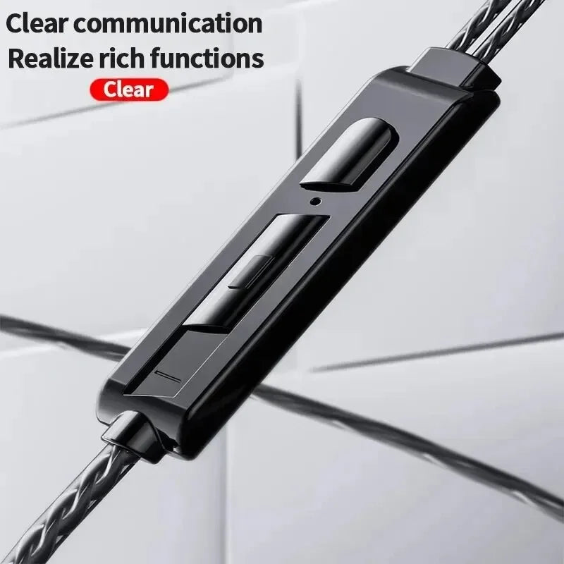 Original X2 Dynamic Wired Earphones HIFI Heavy Bass Earbuds in Ear Gaming Headphones Monitor Sport Noise Cancelling Headset Mic