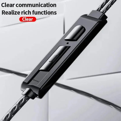 Original X2 Dynamic Wired Earphones HIFI Heavy Bass Earbuds in Ear Gaming Headphones Monitor Sport Noise Cancelling Headset Mic