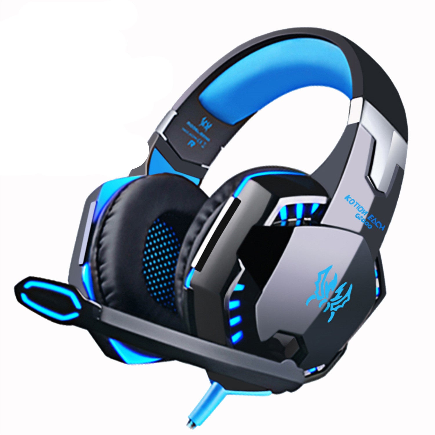 Head-Mounted Heavy Bass Gaming Headset with Microphone Noise Reduction