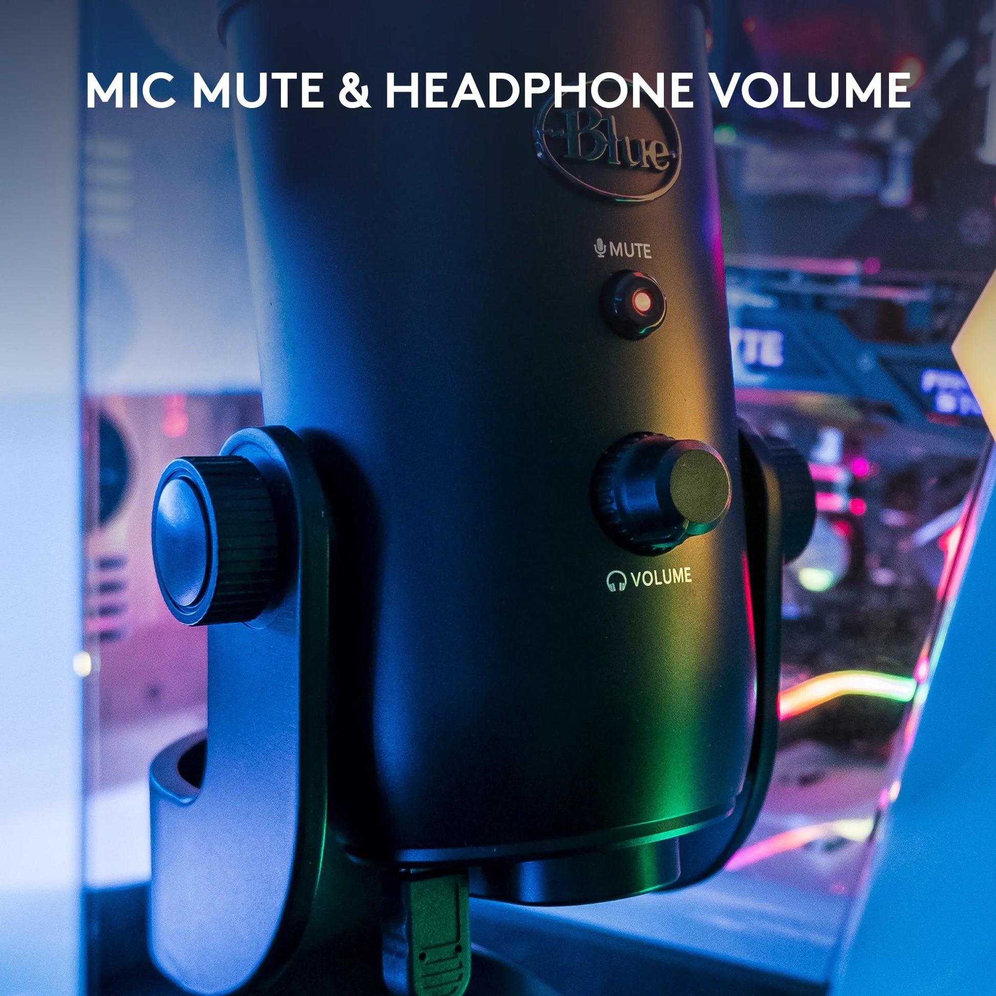 Blue Yeti USB Microphone for PC, Mac, Gaming, Recording, Streaming, Podcasting, Plug and Play, Blackout