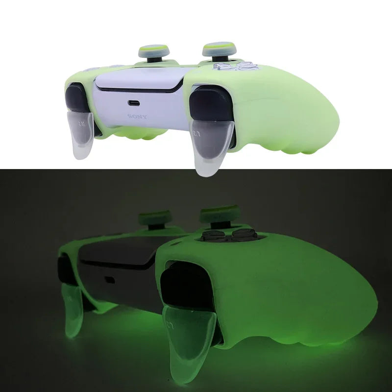 Glow in Dark Soft Silicone Case for PS5 Control Games Accessories Gamepad Joystick Case Cover for PS5 Controller Skin