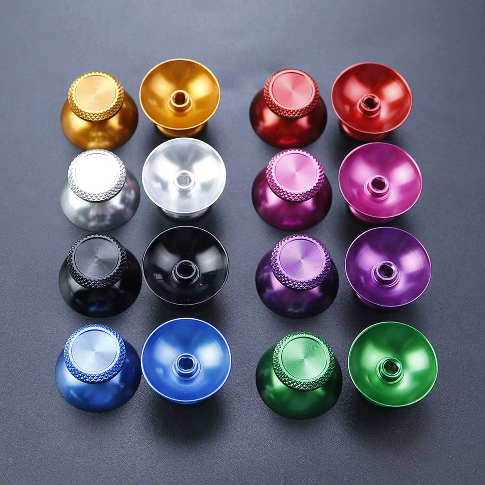 1Pair Aluminum Metal Analog Joystick Thumb Stick Grip Cap for PS5 Controller Gamepad Rocker Caps Thumbstick Accessories