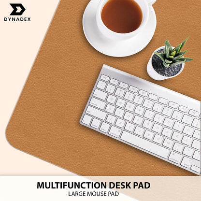 Leather Desk Pad Protector, Mouse Pad, Office Desk Mat, Non-Slip PU Leather Desk Blotter, Laptop Desk Pad, Waterproof Desk Writing Pad for Office and Home (Black/Velvet, 35.4 X 17)