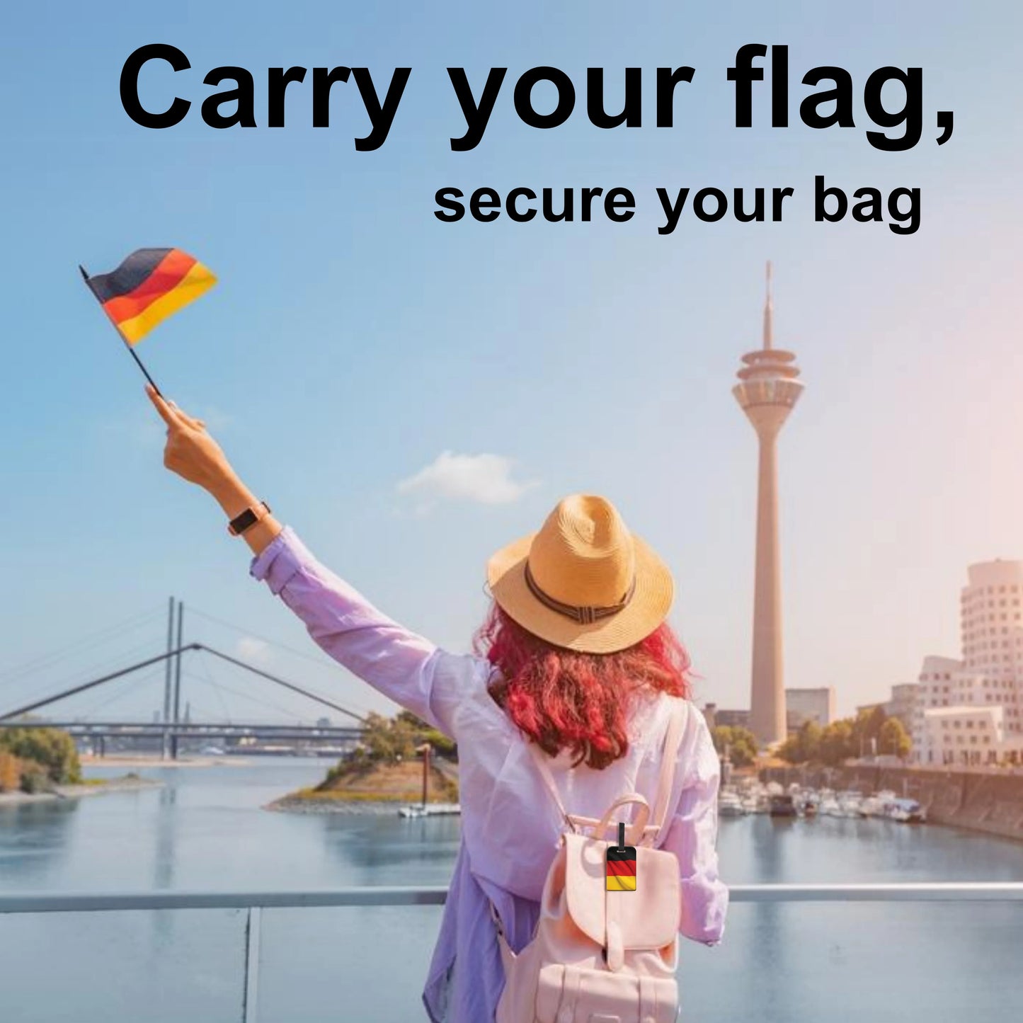 Smart Bag Security Tag - Germany Flag [Pack 2]-2